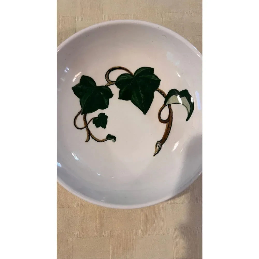Vintage Metlox Poppytrail California Ivy Handpainted Ceramic Cereal Bowl
